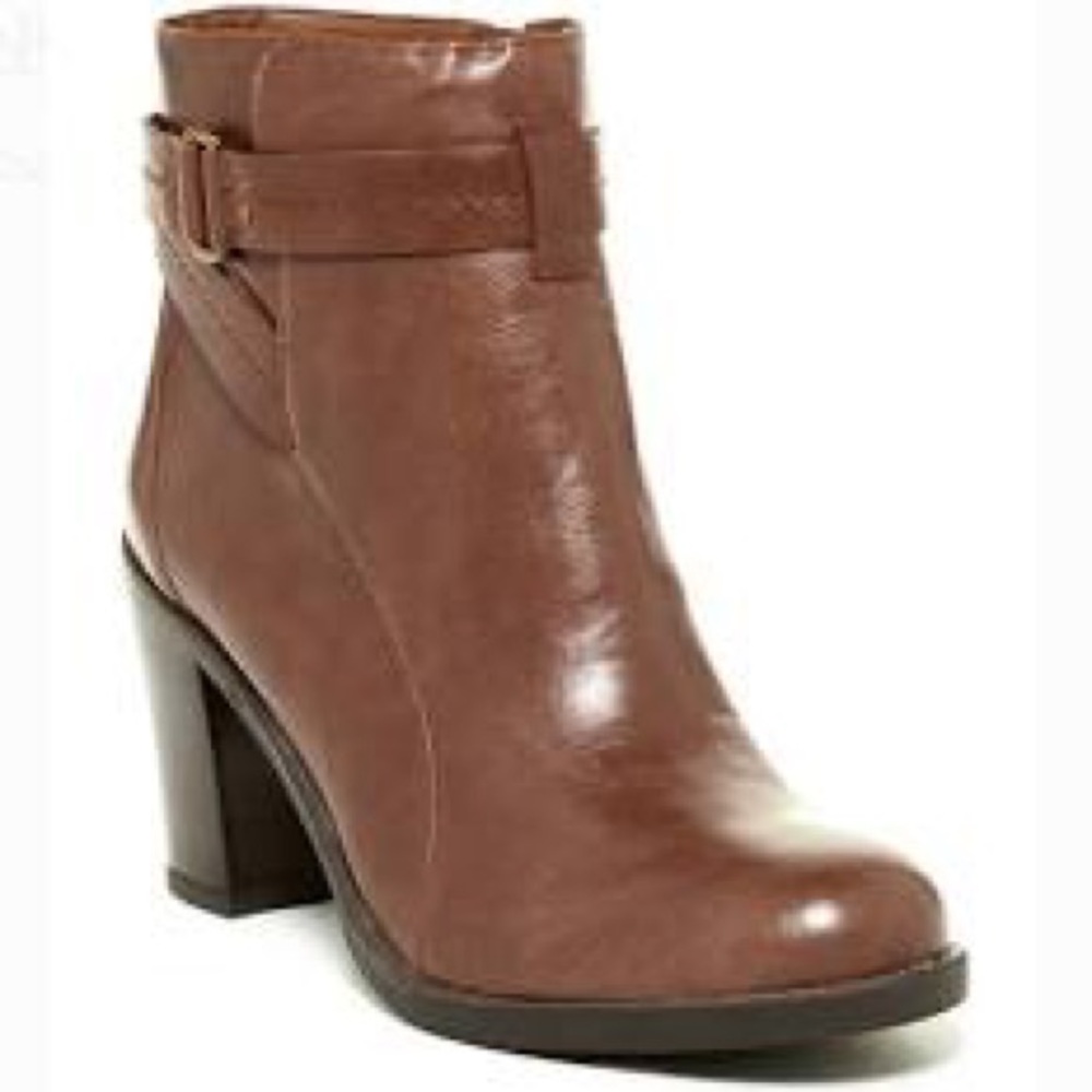 Franco Sarto Brown Faux Leather Nino Boots 8